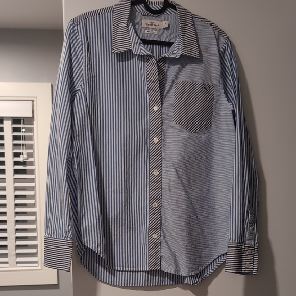 Blue Striped Men's Shirt - Picture 1 of 2